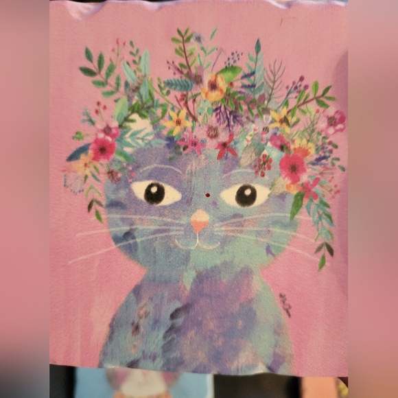 🛒🛍️💥NWT adorable lot of 4 absorbant stone floral kitty coasters - Picture 2 of 5